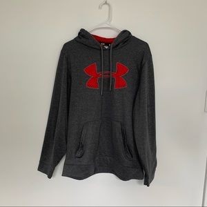 Men's Under Armour Red & Gray Logo Hoodie
